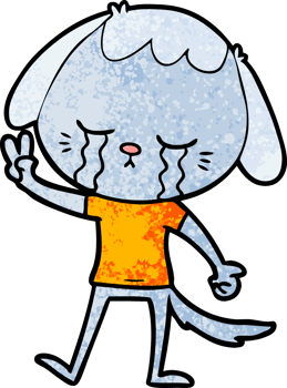 cartoon dog crying png