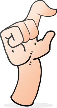 drawn cartoon hand making smallness gesture png
