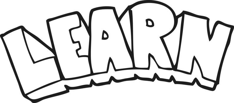 drawn black and white cartoon learn symbol png
