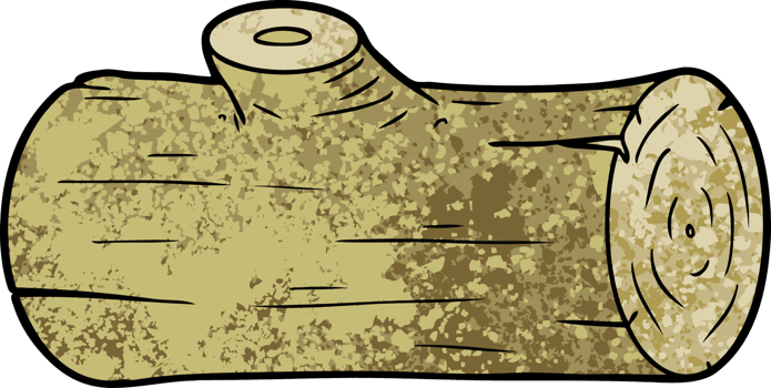 cartoon log drawing png