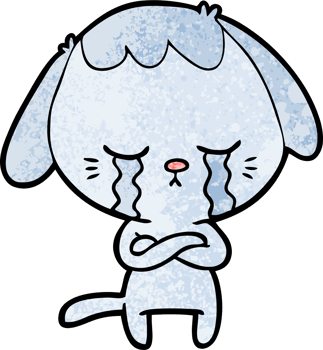 cute puppy crying cartoon png