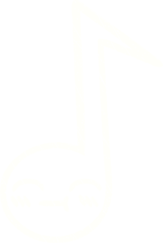a drawing of a music note with a white outline png