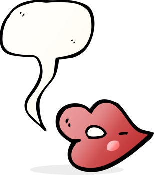cartoon lips with speech bubble png