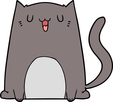 funny cartoon cat png