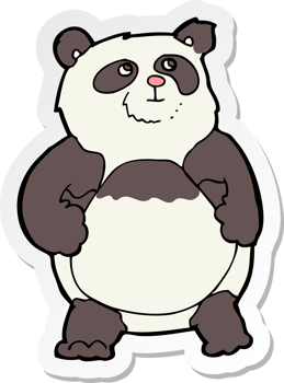 sticker of a cartoon panda png