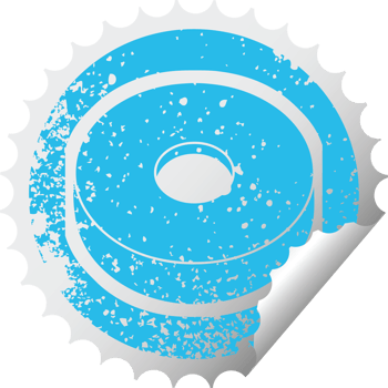 donut graphic distressed sticker illustration icon png