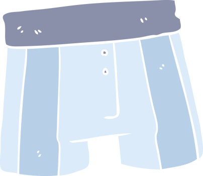 flat color style cartoon boxer shorts png