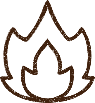 Fire Symbol Charcoal Drawing png