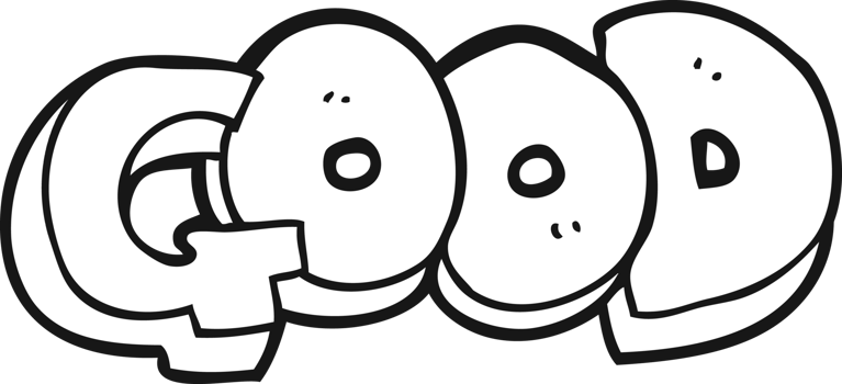 drawn black and white cartoon Good symbol png