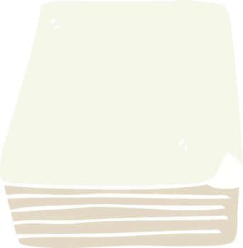 flat color illustration of stack of paper png