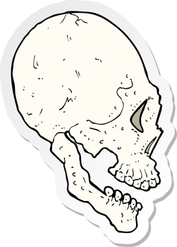 sticker of a skull illustration png