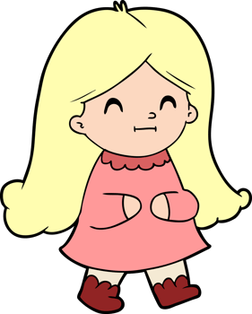 cartoon happy girl png
