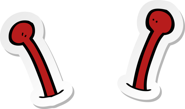 sticker of a cartoon alien antennae png