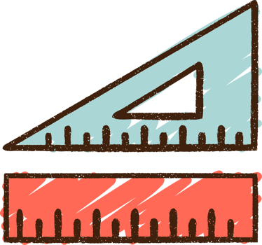 a ruler and a ruler with a triangle on it png
