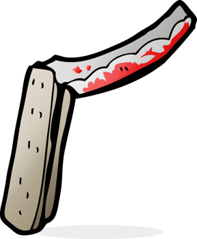 cartoon folding razor png