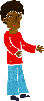cartoon man explaining png
