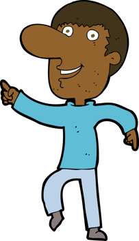cartoon happy man dancing png
