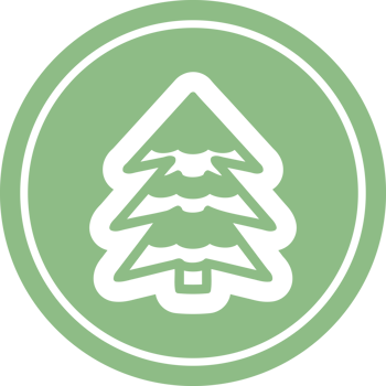 snowy tree circular icon symbol png
