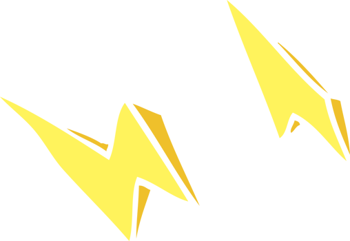 flat color illustration of lightning bolt doodles png