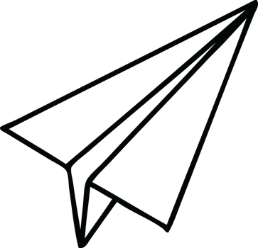 line drawing cartoon of a paper aeroplane png