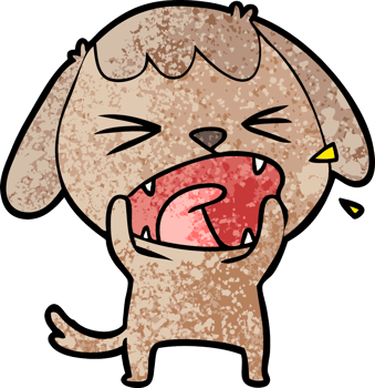 cute cartoon dog barking png