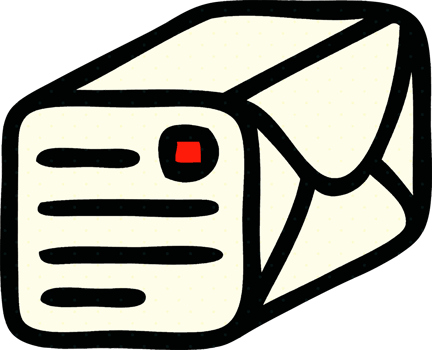 comic book style cartoon of a paper parcel png
