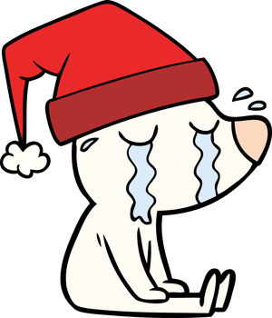 cartoon crying sitting polar bear png