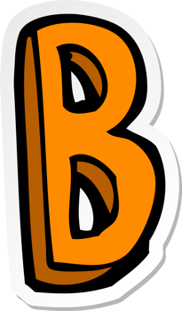 sticker of a cartoon letter png
