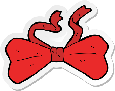 sticker of a cartoon bow tie png