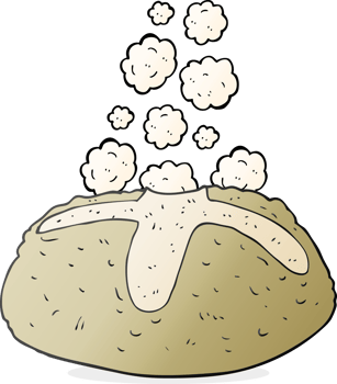 drawn cartoon loaf of bread png