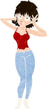cartoon pretty woman png