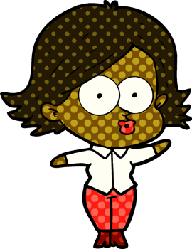 cartoon girl pouting png