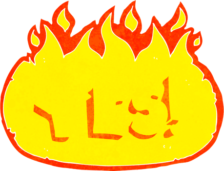 cartoon flaming yes symbol png