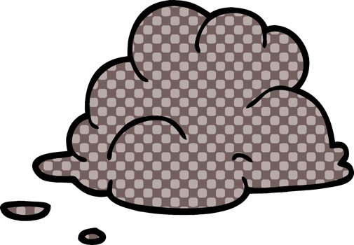 cartoon doodle storm cloud png