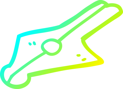 cold gradient line drawing of a cartoon fountain pen png