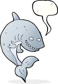cartoon shark with speech bubble png