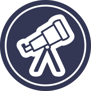 astronomy telescope circular icon symbol png