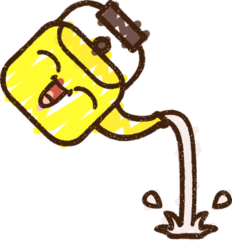 a cartoon watering can with a smile face on it png