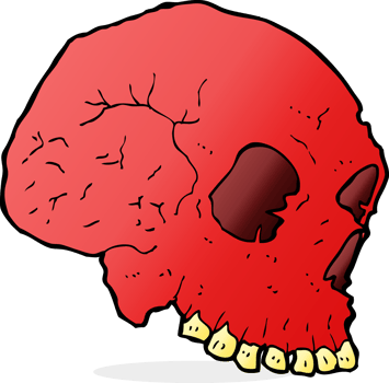 cartoon spooky skull png