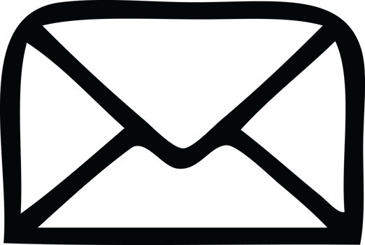 line drawing cartoon of a paper envelope png