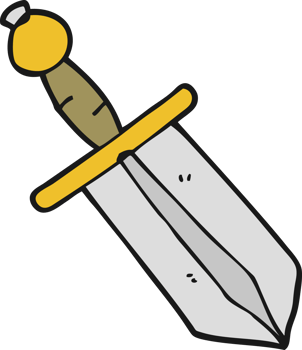 cartoon dagger drawing png