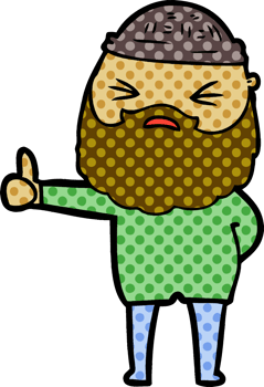 cartoon man with beard png