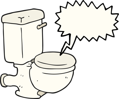 drawn speech bubble cartoon toilet png
