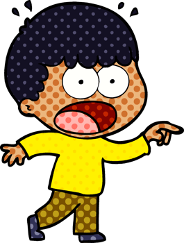 cartoon shocked man pointing png