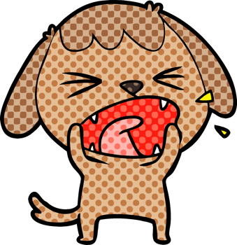 cute cartoon dog barking png
