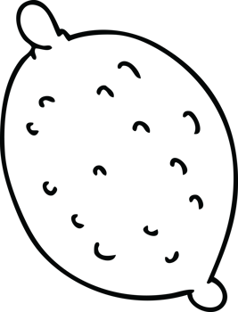 line drawing quirky cartoon lemon png