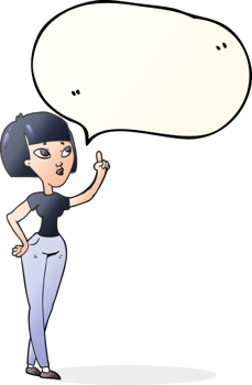 drawn speech bubble cartoon woman asking question png