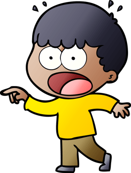 cartoon shocked man pointing png