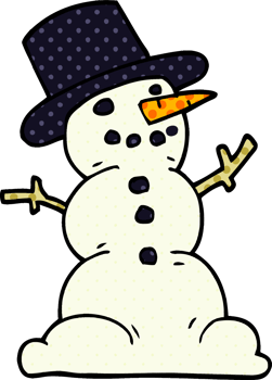 cartoon doodle traditional snowman png