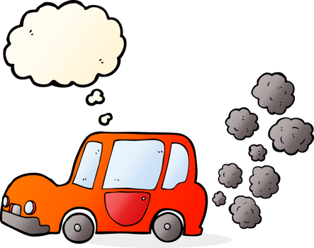 cartoon car with thought bubble png